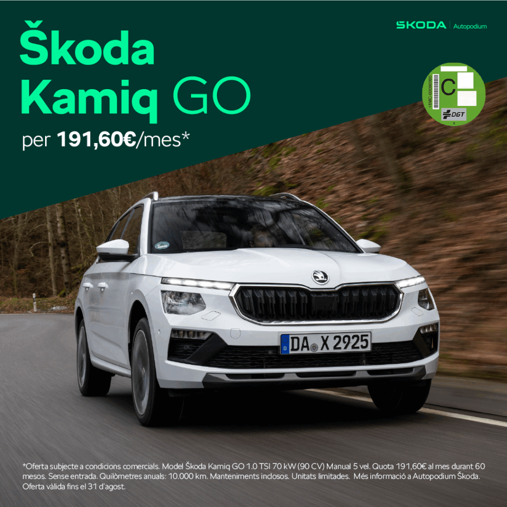 Ofertes Škoda GO agost 2025 – Škoda Kamiq Autopodium