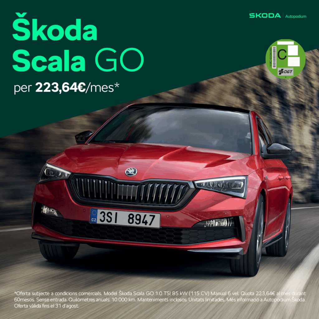 Ofertes Škoda GO agost 2025 – Škoda Scala Autopodium